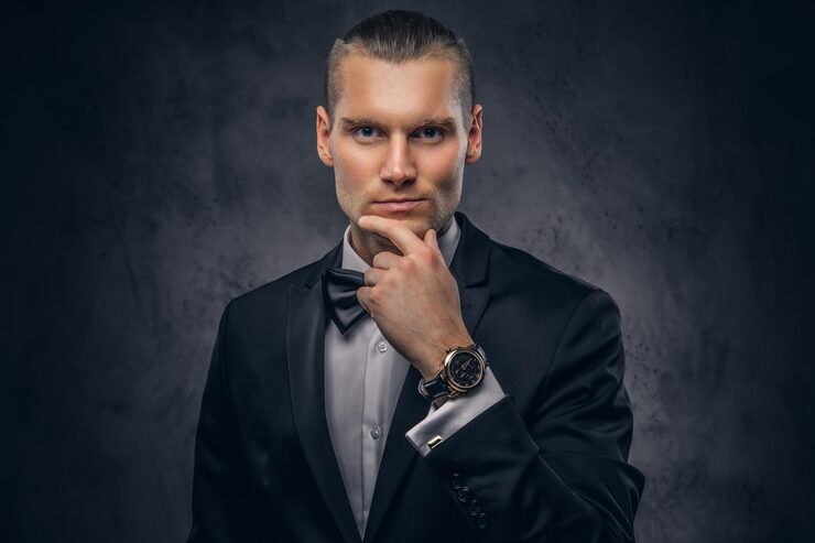 Mężczyzna w garniturze portret